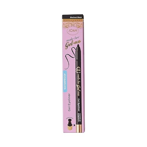 JOAH Gel Eyeliner - Self-Sharpening, No-Tug, Waterproof, Long-Lasting, Blackest Black,