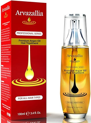 Arvazallia Argan Oil Leave-In Treatment & Conditioner - 3.4 Fl Oz For Hair Care