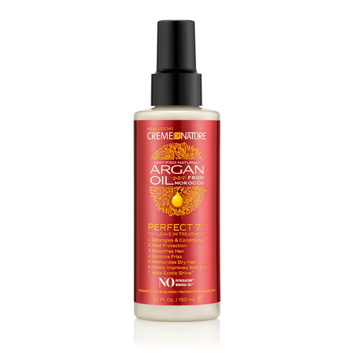 Creme Of Nature Argan Oil Leave-In Treatment, 7-In-1 For Healthy Hair, 5.1 Fl Oz