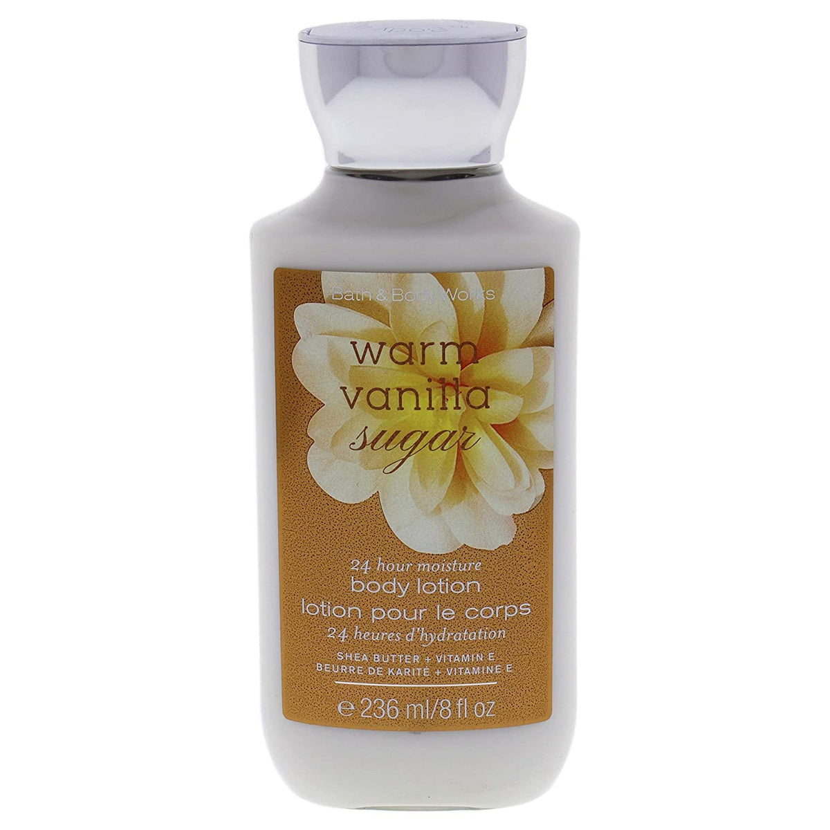 Bath & Body Works Shea & Vitamin E Body Lotion, Warm Vanilla Sugar, 8 Oz, Hydrating Moisturizer