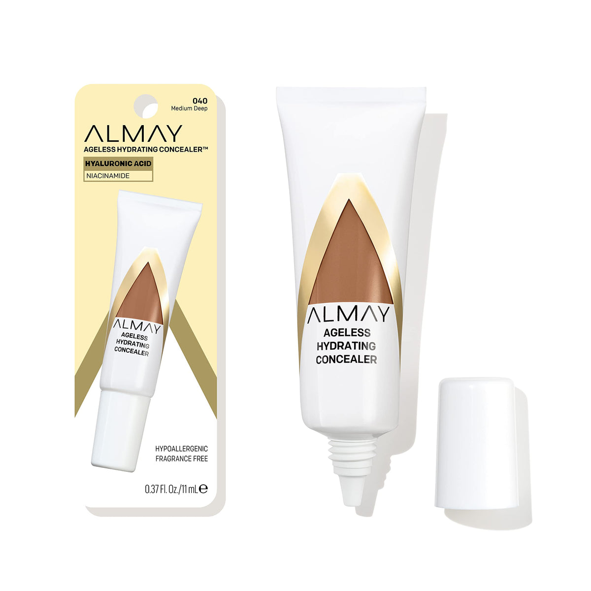 Almay Anti-Aging Concealer With Hyaluronic Acid & Niacinamide, Medium Deep, 0.37 Fl Oz