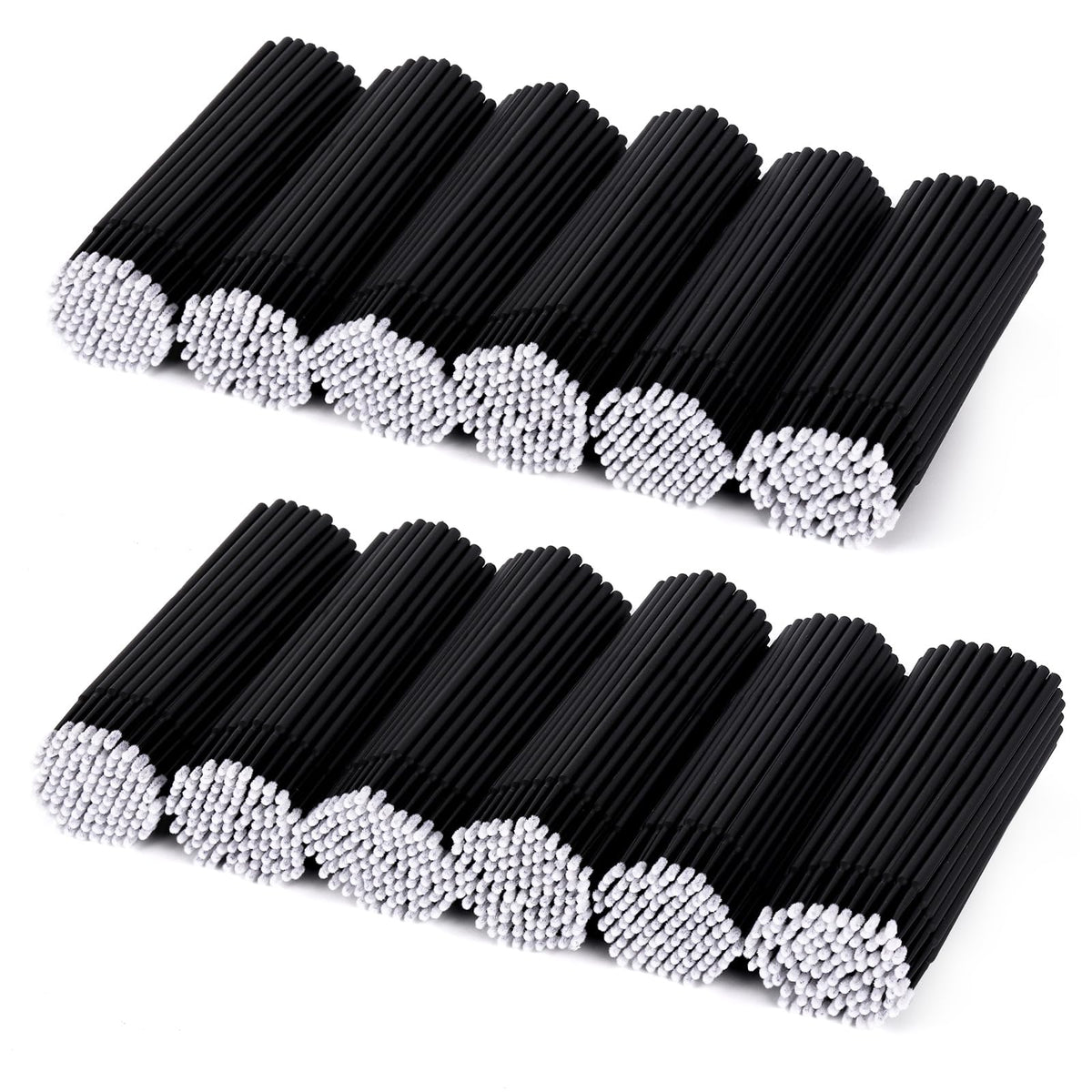 Tbestmax 1200 Pcs Black Micro Applicator Brush Swabs for Eyelash Extensions & Mascara Wands