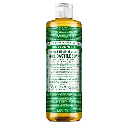 Dr. Bronner'S Pure-Castile Liquid Soap, Almond - 16 Fl Oz, Organic, Vegan, 18-In-1