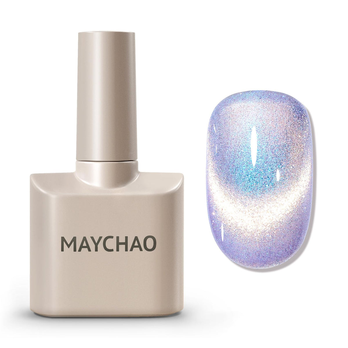 Maychao 15Ml Cat Eye Gel Nail Polish Aurora Mermaid-04 Holographic Magnetic Soak Off