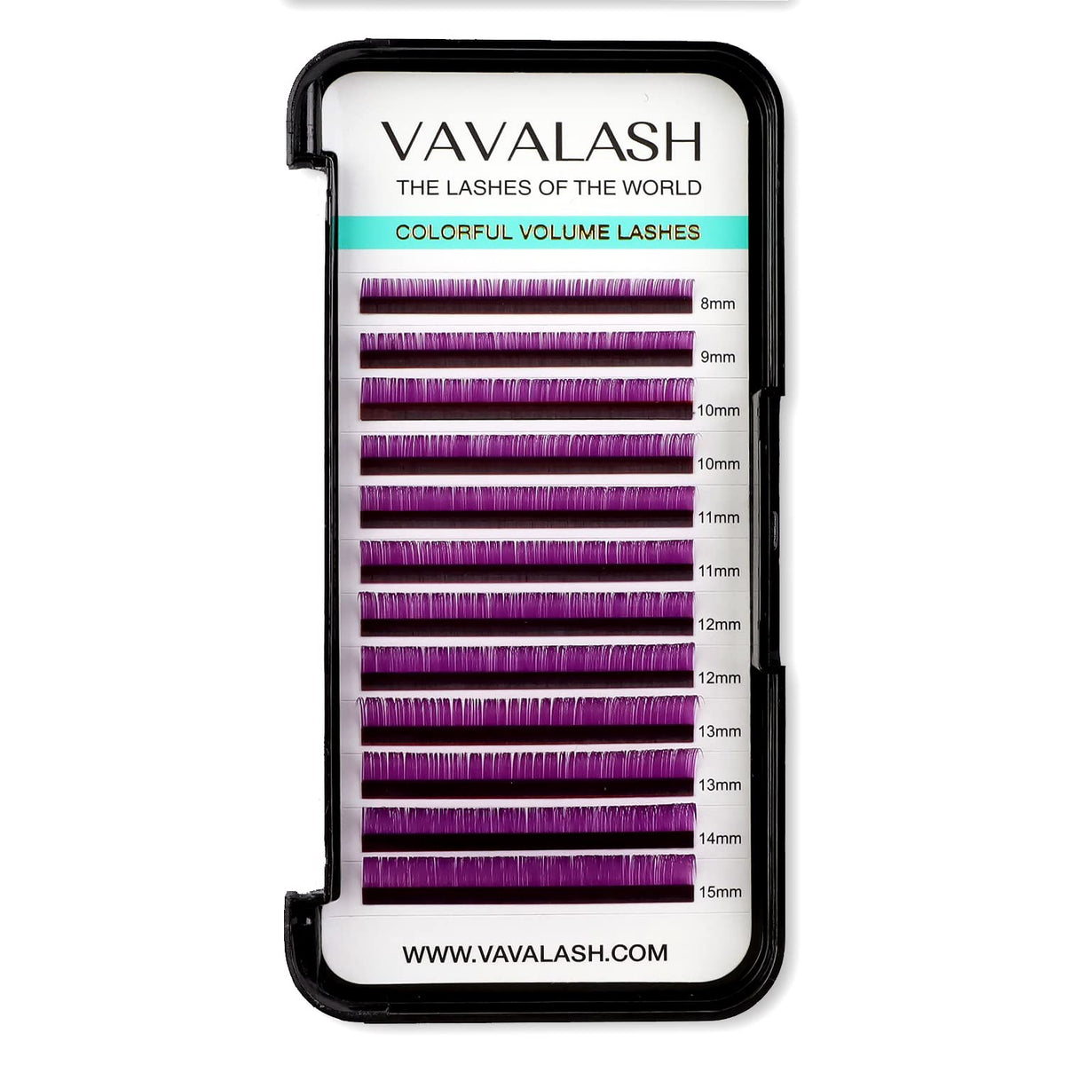 VAVALASH Violet CC Curl 0.07mm Volume Lash Extensions, 8-15mm Mixed Lengths for Salon Use