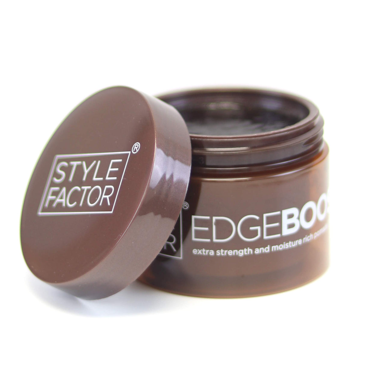 Edge Booster Strong Hold Pomade - Water-Based, Super Shine & Moisture, 3.38Oz (Amber)