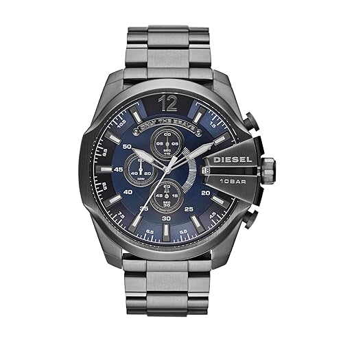 Diesel Mega Chief Gunmetal Stainless Steel Chronograph Men'S Watch Dz4329