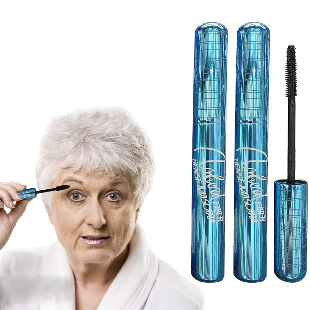 Dootdott Mascara For Seniors 60+, Waterproof, Hypoallergenic, Volume & Length, 2Pc