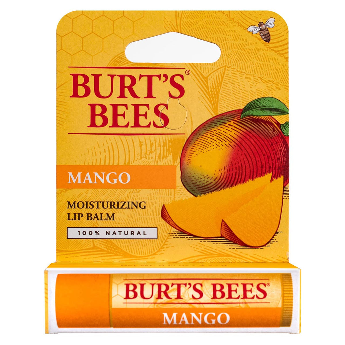 Burt'S Bees Mango Lip Balm, 0.15 Oz (Pack Of 4) - Moisturizing & Flavorful Hydration