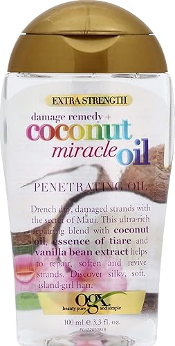 Ogx Extra Strength Coconut Miracle Penetrating Oil, 3.3 Oz - Damage Remedy Treatment