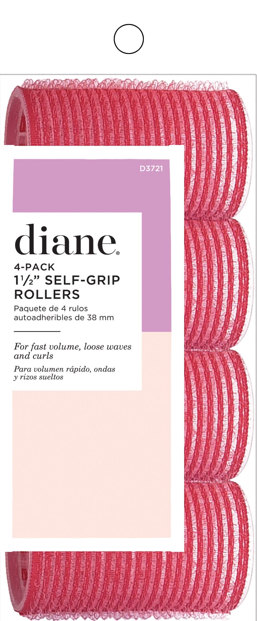 Diane D3721 Red Self Grip Rollers - 1 1/2-Inch Hair Rollers for Volume and Curls