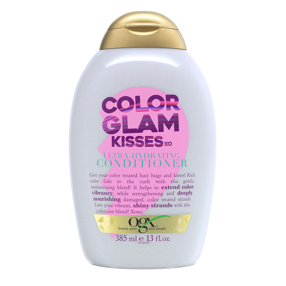 Ogx Hugs & Kisses Ultra Hydrating Conditioner For Color-Treated Hair, 13 Fl. Oz, Sulfate-Free