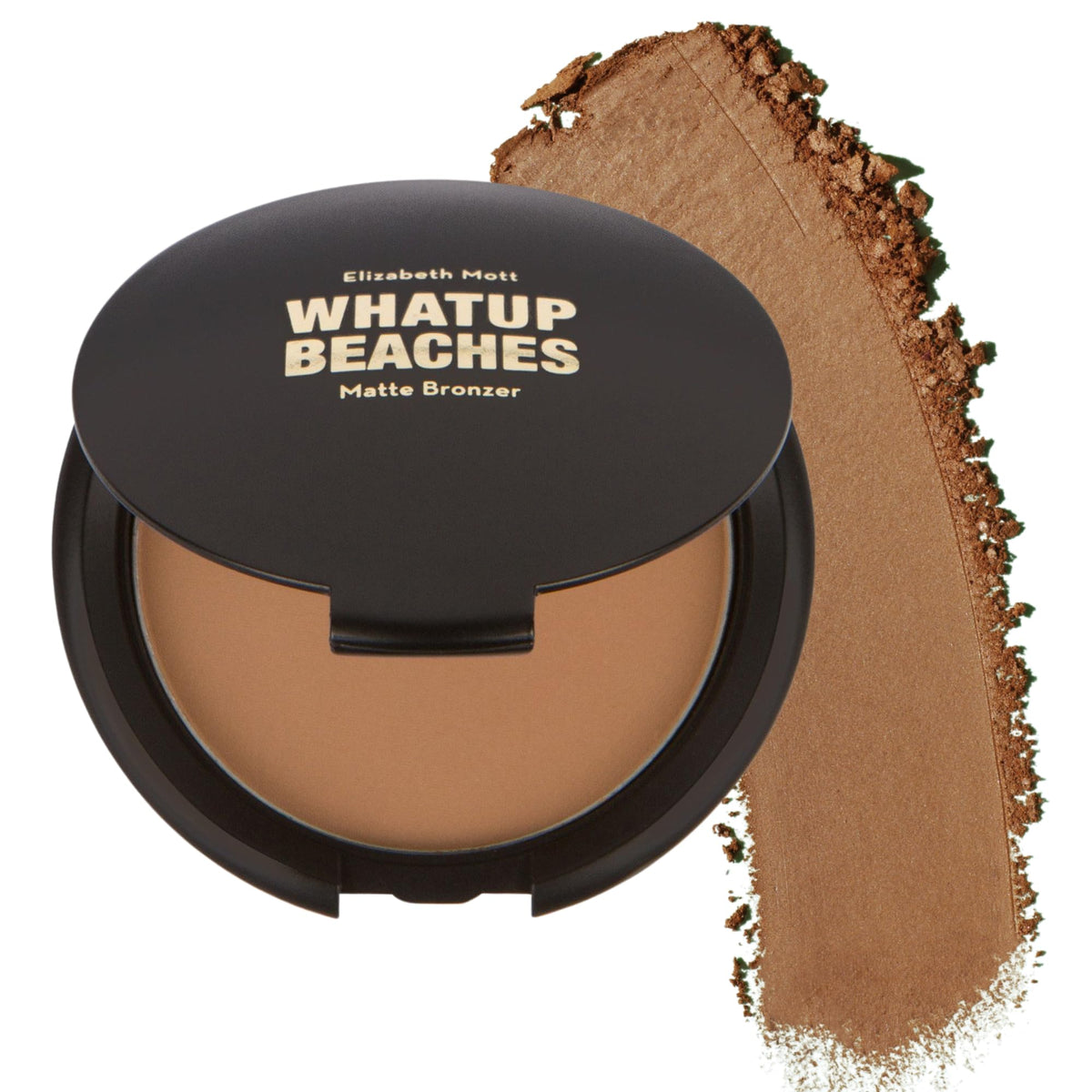 Elizabeth Mott Whatup Beaches Bronzer - Vegan Matte Face Powder For Contouring & Sun-Kissed Glow