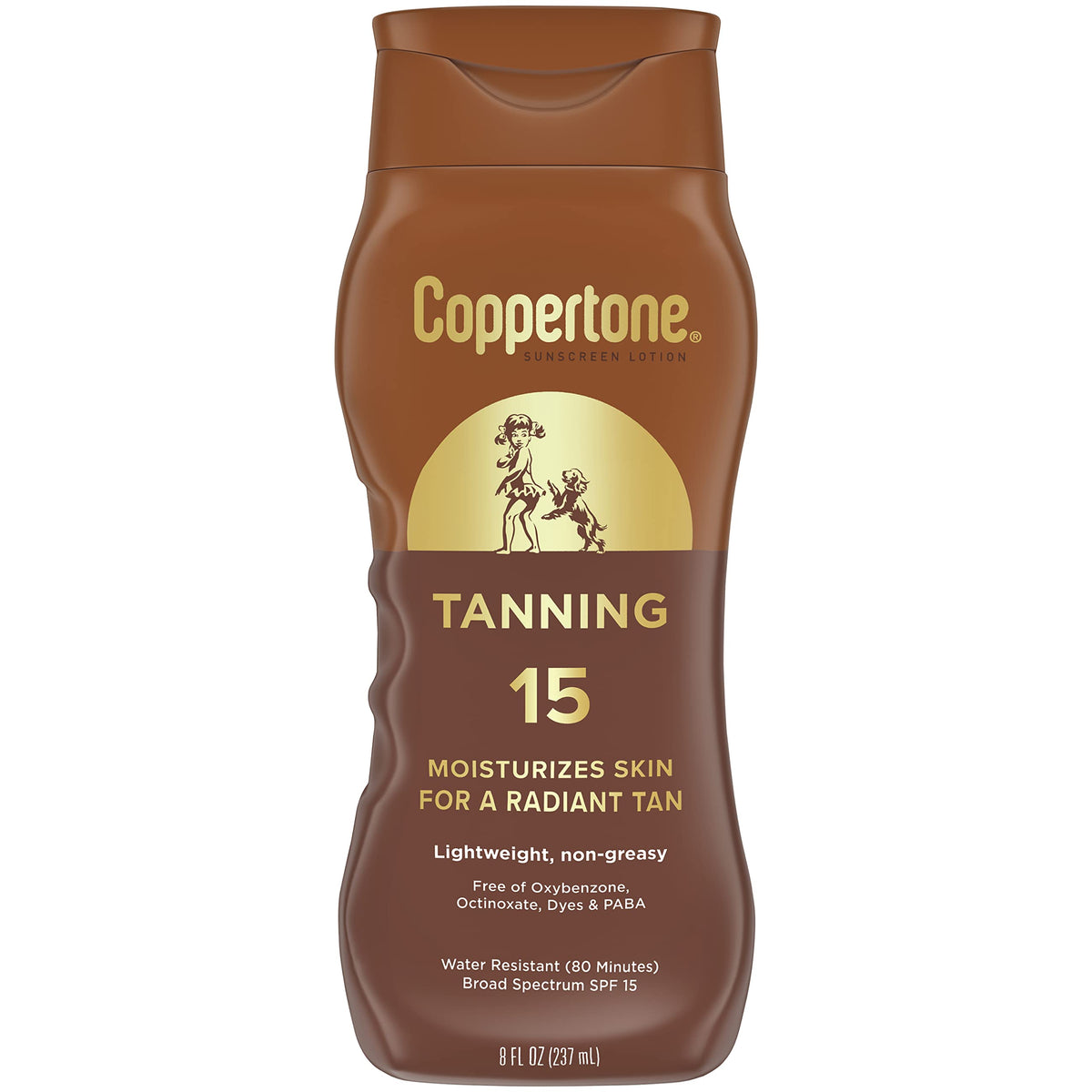 Coppertone Spf 15 Tanning Sunscreen Lotion, 8 Fl Oz - Broad Spectrum Protection, White