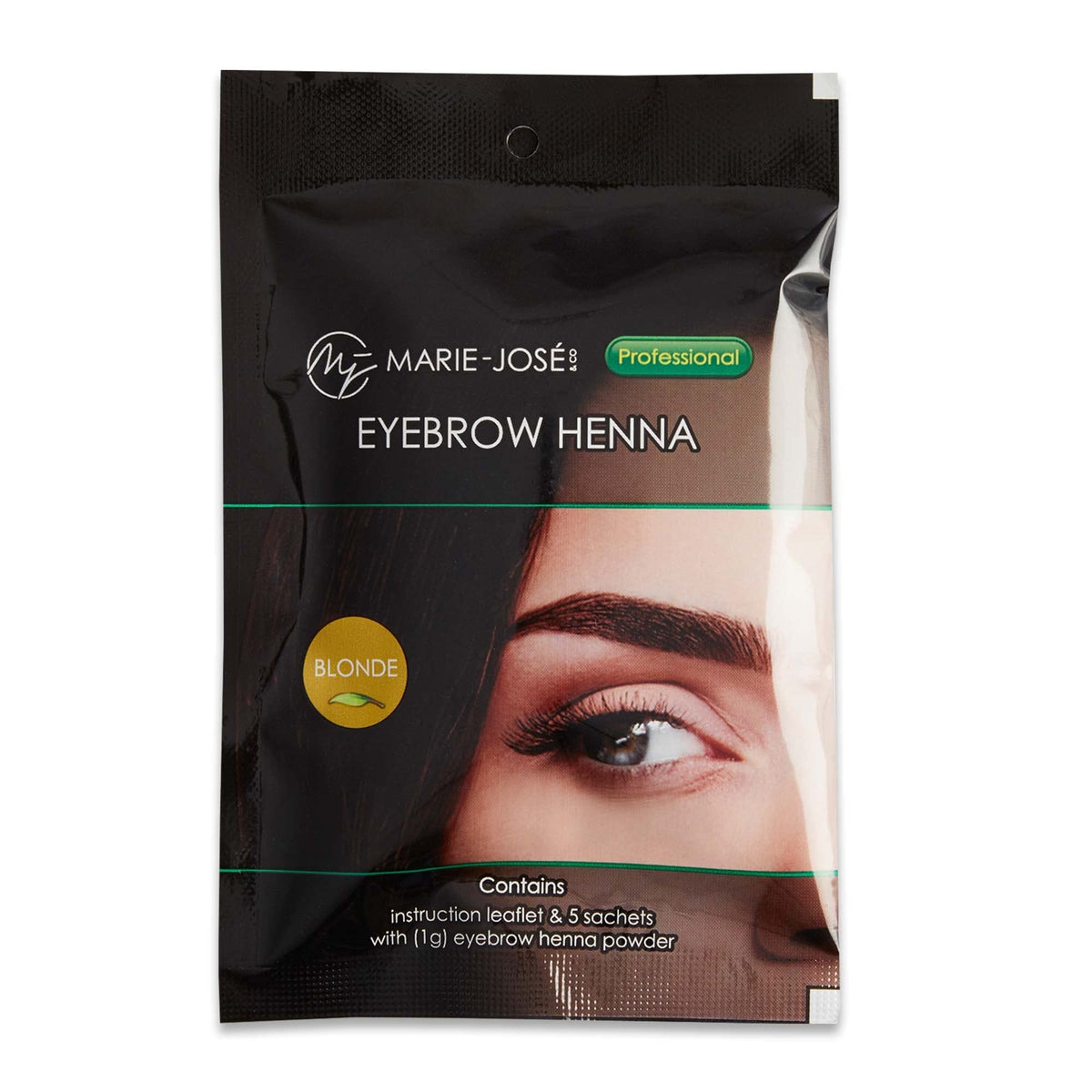 Marie-José & Co Henna Brow Tinting Kit - Blonde, Long-Lasting, Water & Smudge Proof, 5