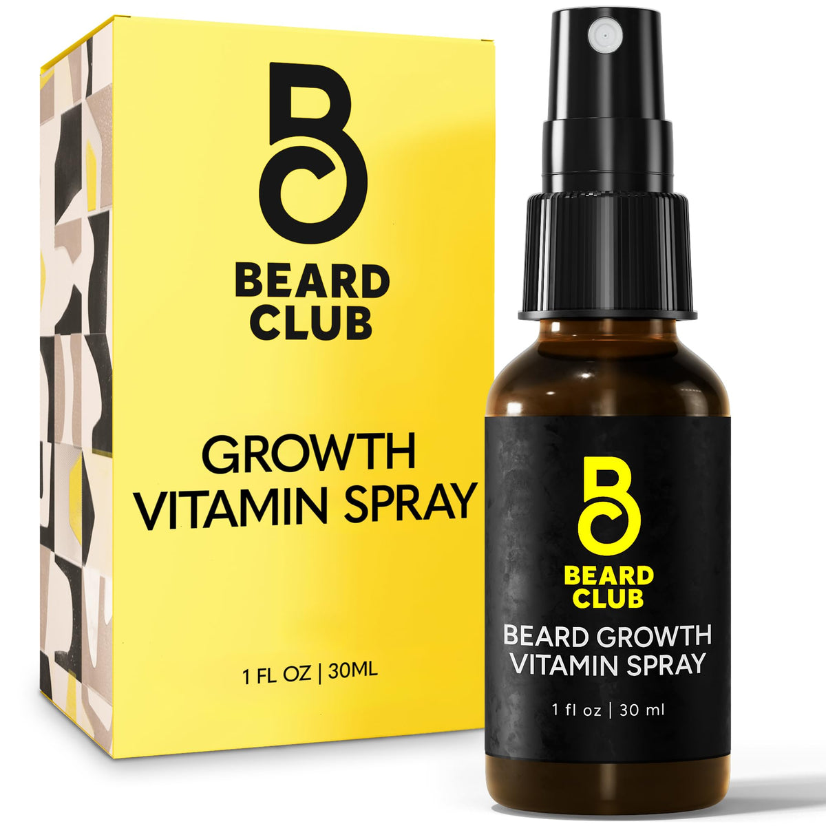 The Beard Club Biotin Beard Growth Spray - Natural Formula For Thicker, Fuller Facial Hair