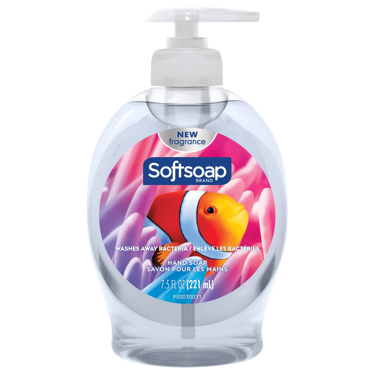 Softsoap Liquid Hand Soap, Aquarium Scent, 7.5 Fl Oz - Clear Plastic, Colgate