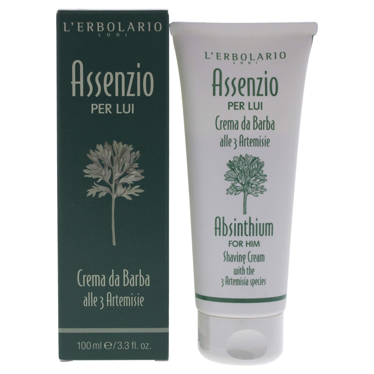 LErbolario Absinthium Shaving Cream  Maximum Emollience From Shea Butter And Avacado  Ensures A Clean Shave Without Nicks Or 