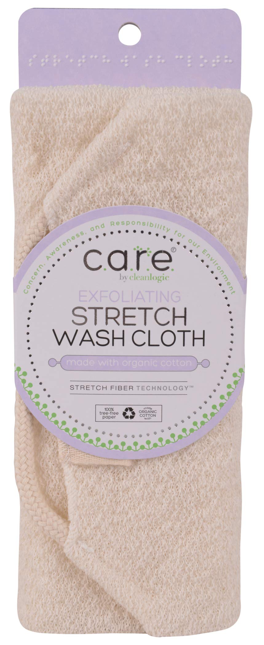 Cleanlogic Organic Exfoliating Bath And Shower Wash Cloth - Natural Cotton, 1 Count