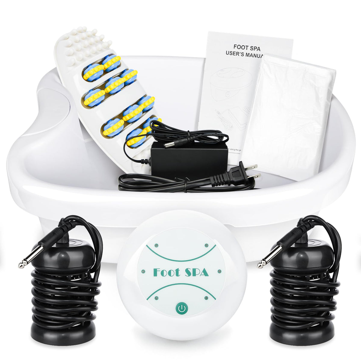 Boeetech Ionic Foot Detox Machine With Foot Massage Roller & 100 Liners - Portable Spa