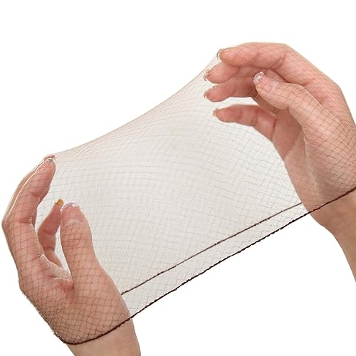 Smilco 100 Pcs Brown Hair Nets, 20 Inch Invisible Mesh for Women - Perfect for Food Service & Ballet Buns