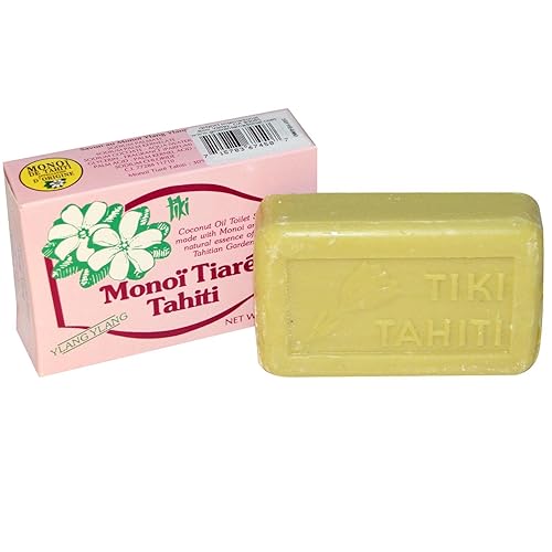 Monoi Tiare Tahiti Ylang Ylang Coconut Oil Soap Bar - 4.55 Oz, Moisturizing & Luxurious