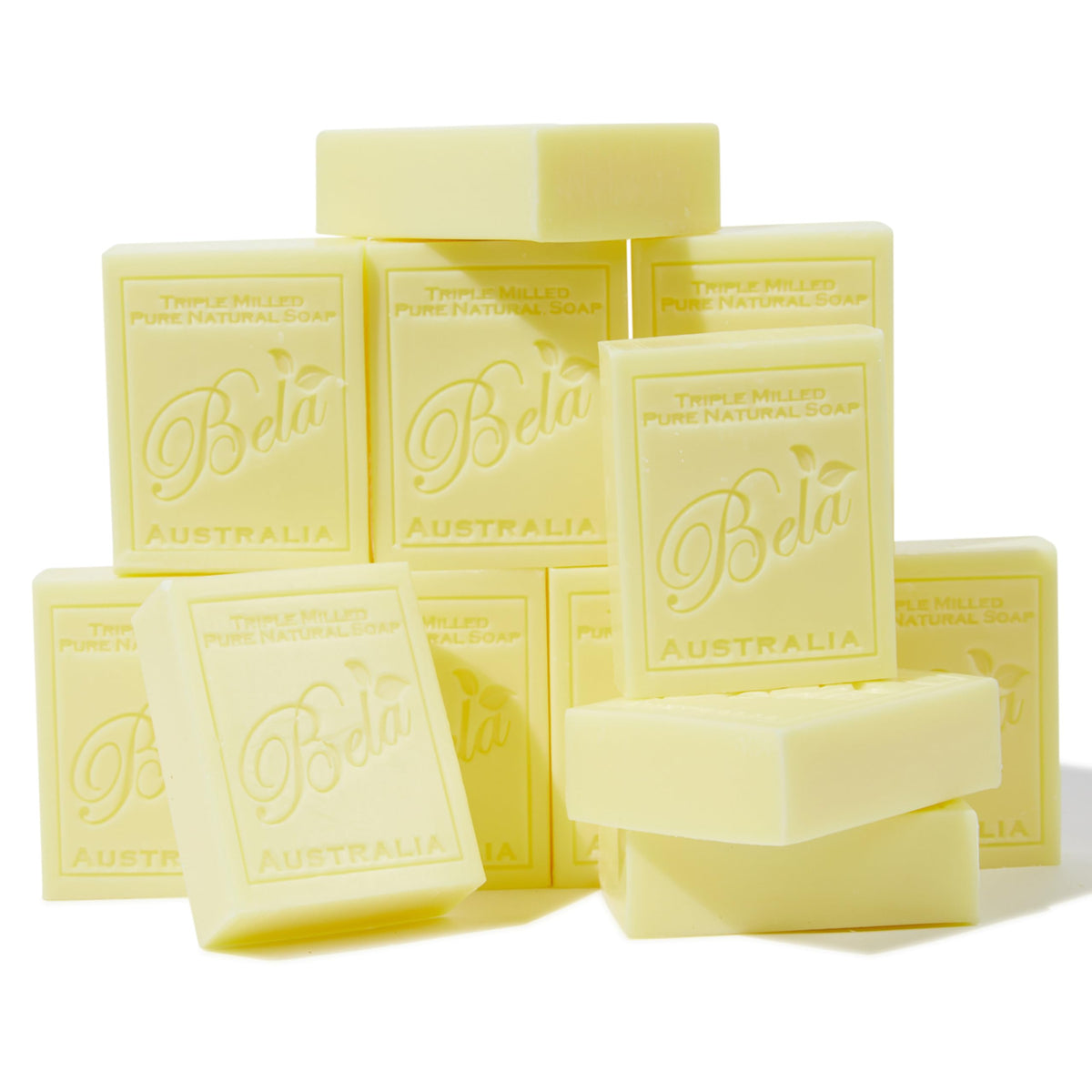 Bela Pure Natural Honeysuckle Soap Bars - Triple-French Milled, Sulfate-Free, 12 Pack (3.5