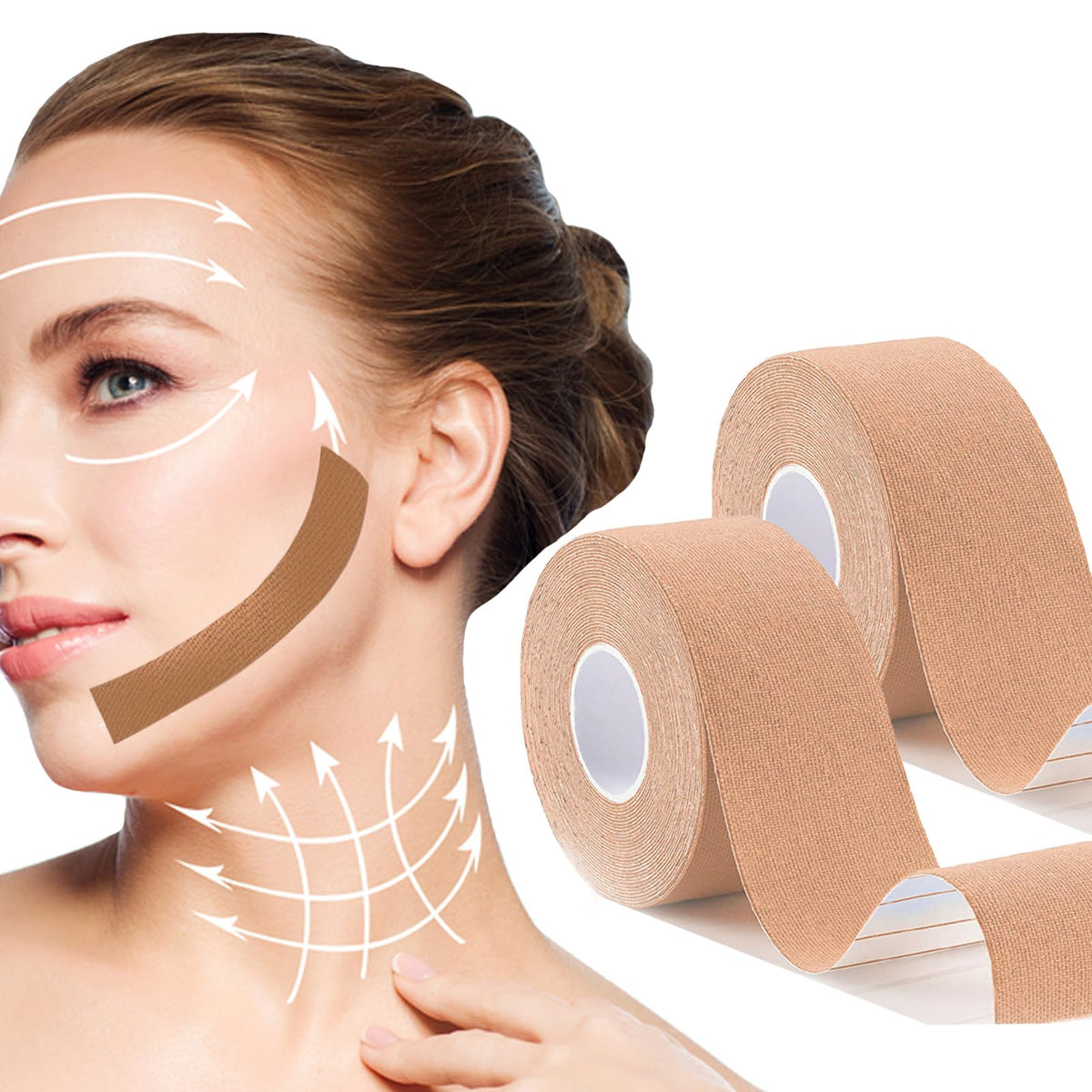 Snmzlc Facial Myofascial Lift Tape - Anti-Wrinkle Patches For Face & Neck, 2 Rolls 2.