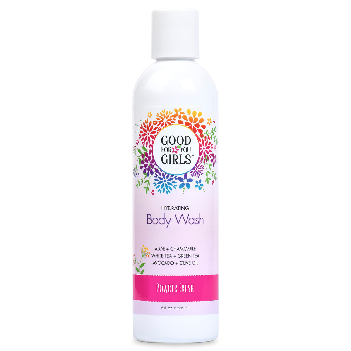 Good For You Girls Natural Body Wash With Aloe & Jojoba Oils, Vegan, 8 Fl Oz