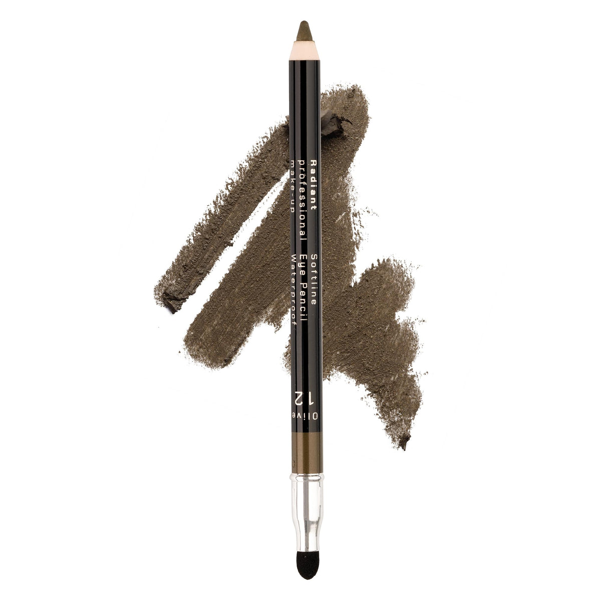 Radiant Professional Waterproof Eyeliner Pencil - Long Lasting Smudge Proof Olive 12