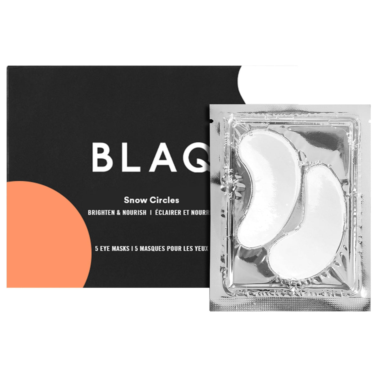 BLAQ Premium Under Eye Patches - Hydrating, Vegan, Snow Mushroom, 5-Pack for Dark Circles & Puffiness