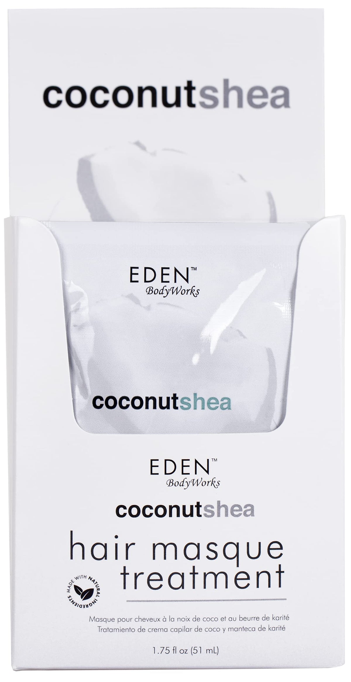 EDEN BodyWorks Coconut Shea Hair Masque - 1.75 oz Moisture, Shine & Protection for Hair