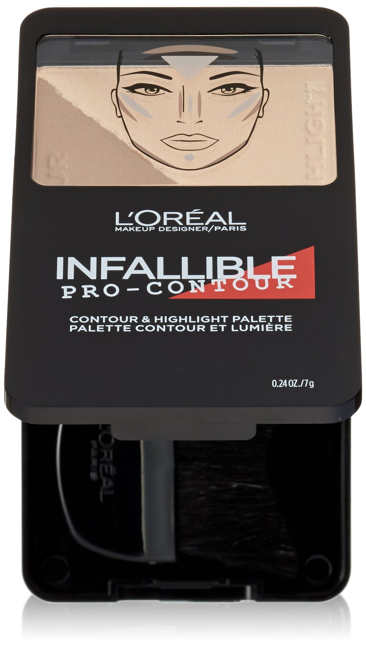 L'Oréal Paris Infallible Pro Contour Palette, Light/Clair, 0.24 Oz - Perfect For Sculpting