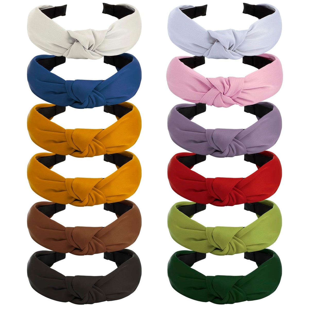 VELSCRUN 12 Pack Satin Non-Slip Headbands for Women, Fashionable Hair Accessories