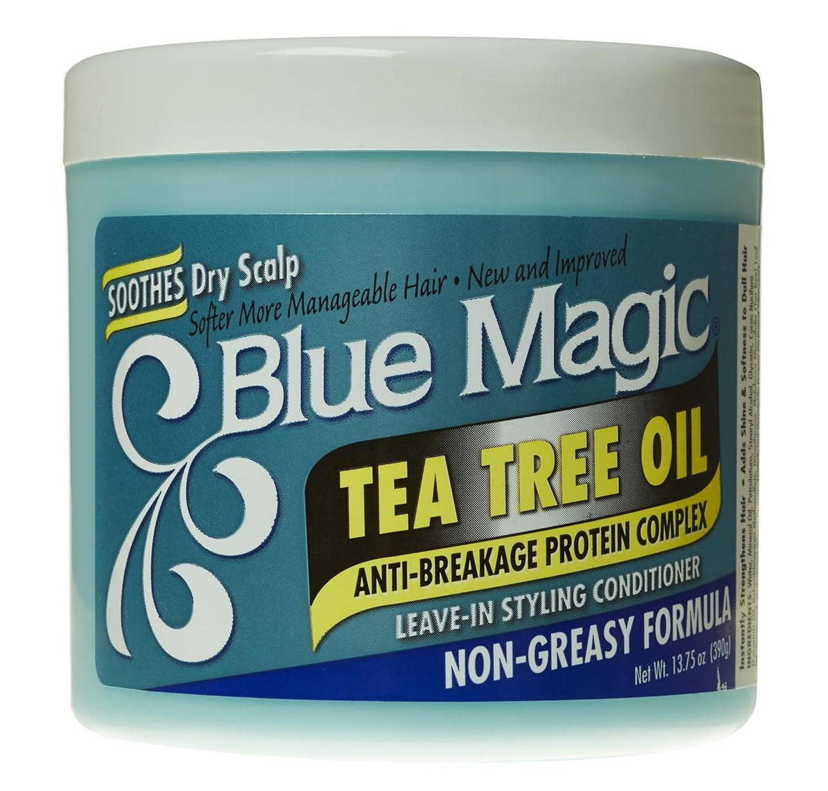 Blue Magic Tea Tree Leave-In Conditioner, 13.75 Oz - Moisturizing Hair Styling Treatment