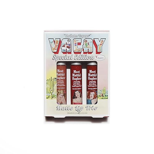 Thebalm Voyage Vacay Matte Lip Trio - 3 Pc Lipstick Set In Cranberry - Special Edition