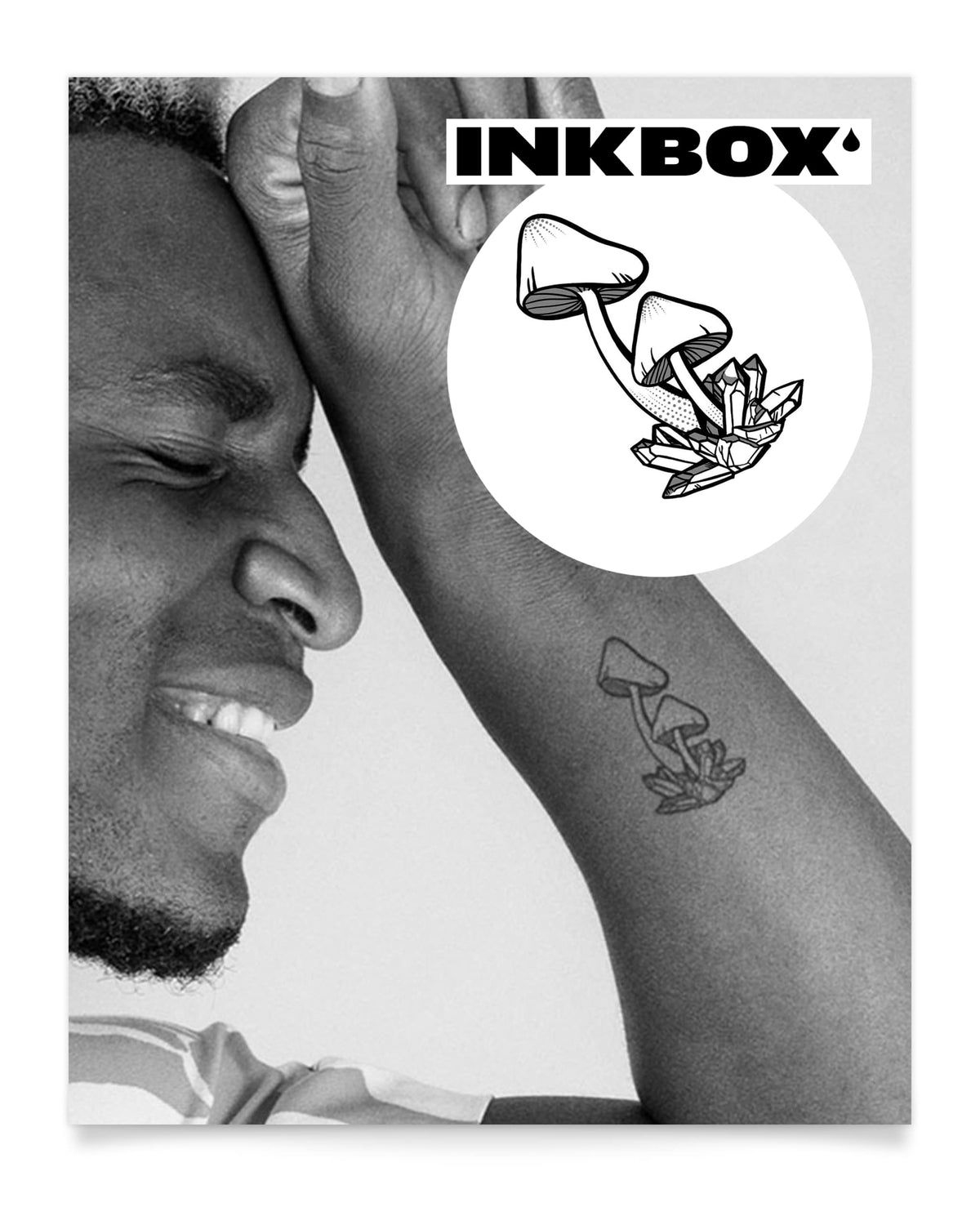 Inkbox Vinaceous Temporary Tattoo - Semi-Permanent, Water-Resistant, 3X3 In, Lasts 1-2