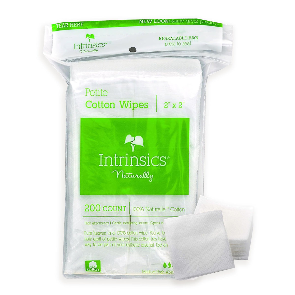 Intrinsics 200 Count Cotton Squares – 2&quot;X2&quot;, Lint-Free Pads For Makeup Removal & Cleansing