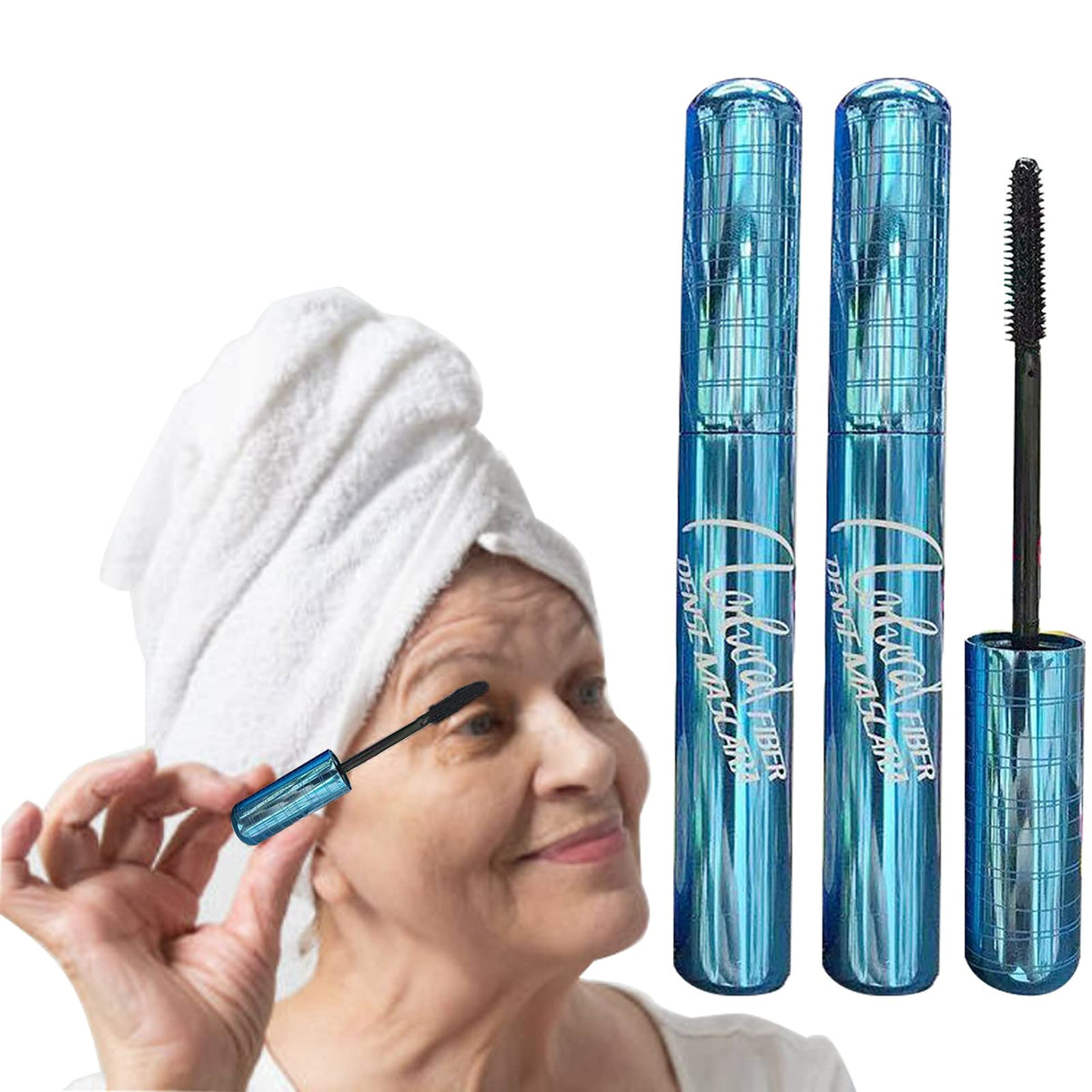 Fupah Waterproof Mascara For Seniors, Hypoallergenic Volumizing For Thinning Lashes - 2 Pack