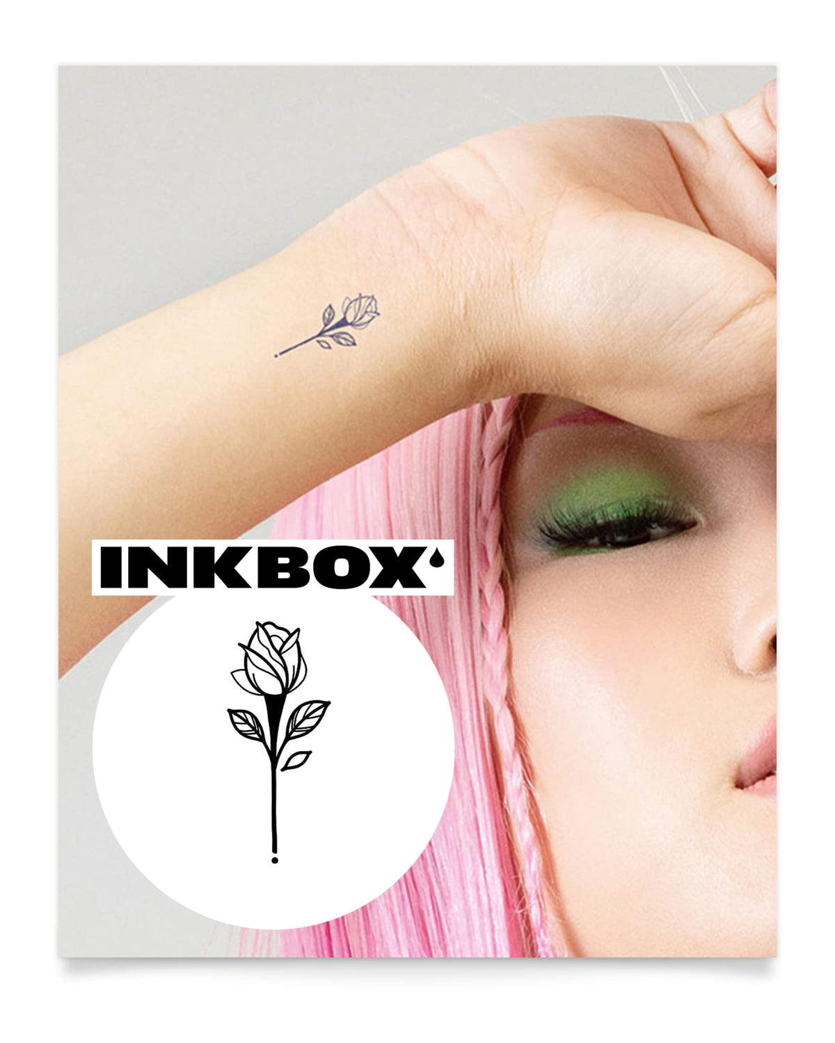 Inkbox Semi-Permanent Water-Resistant Temporary Tattoo - Abide 2X2 In, Lasts 1-2 Weeks