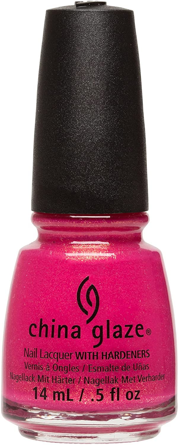 China Glaze Strawberry Fields Nail Polish, 0.5 Fl Oz - Vibrant Pink Color, Long-Lasting Finish