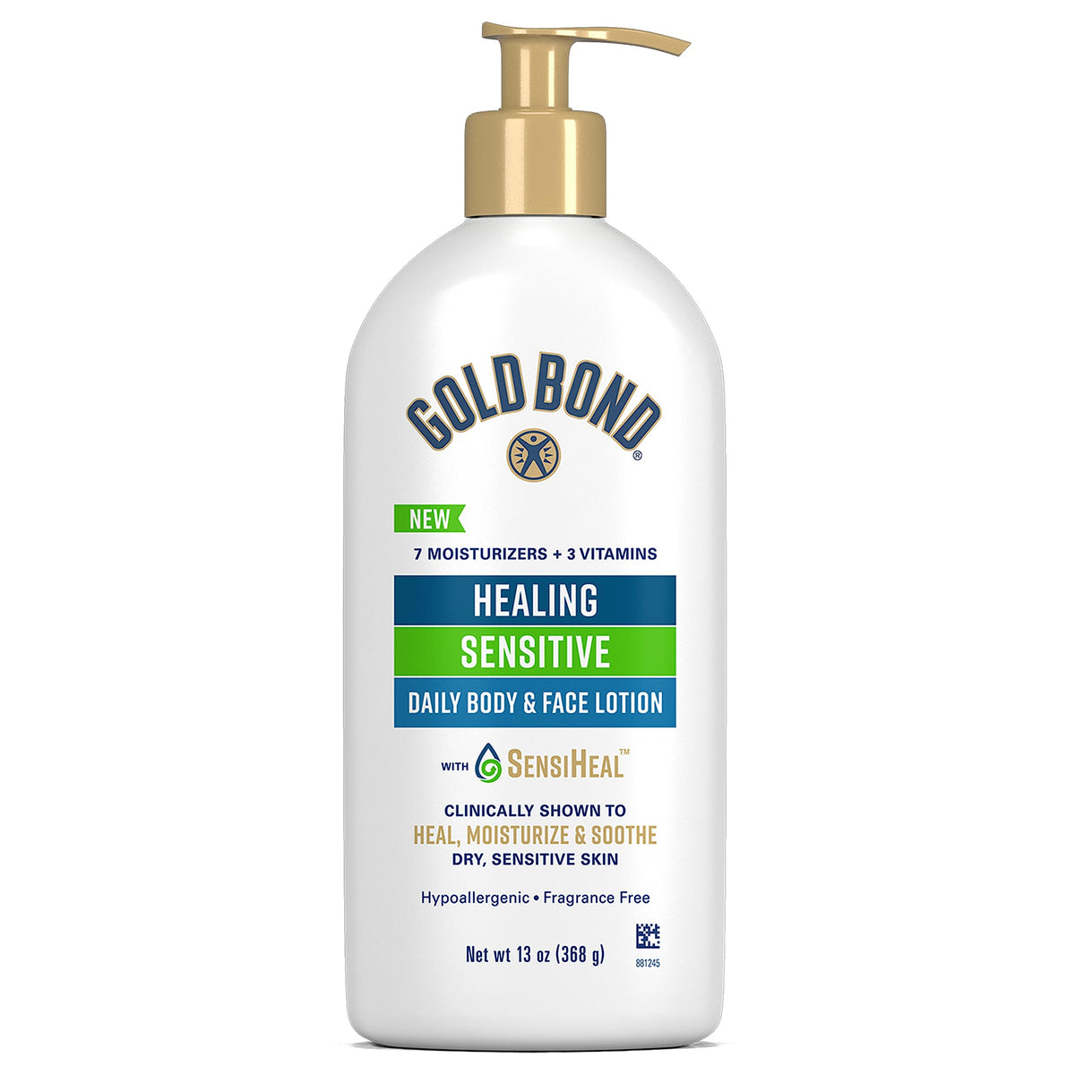 Gold Bond Healing Sensitive Daily Body & Face Lotion, 13 Oz - For Dry, Sensitive Skin