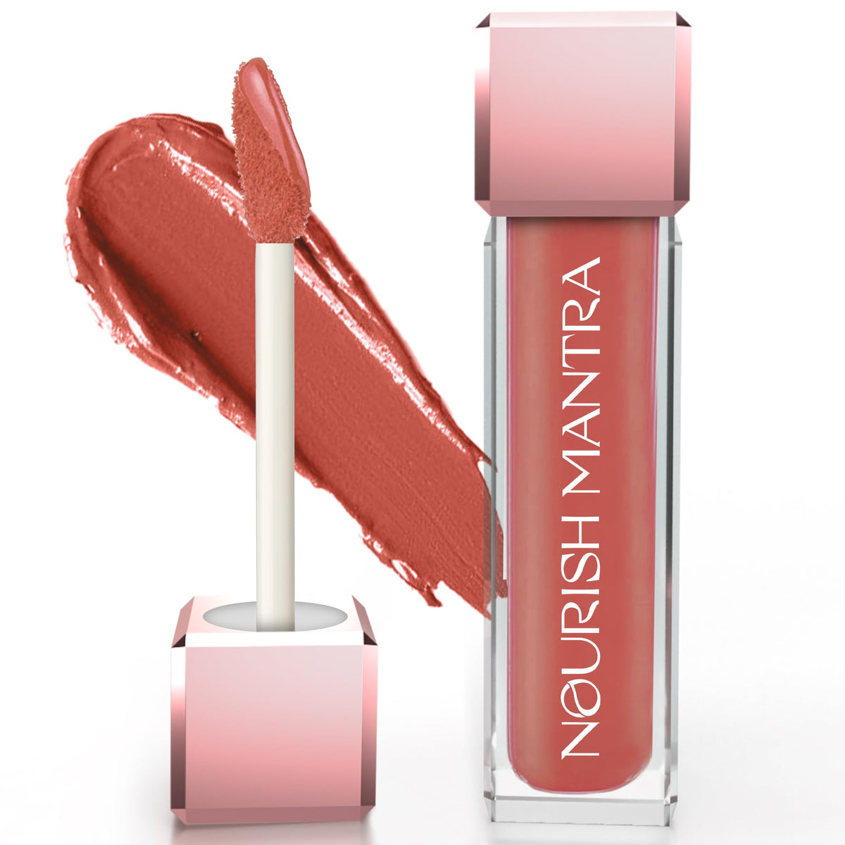 Nourish Mantra Coral Spice & Shanti Lipstick - Creamy Matte, Spf, Waterproof, Long Lasting 3.5