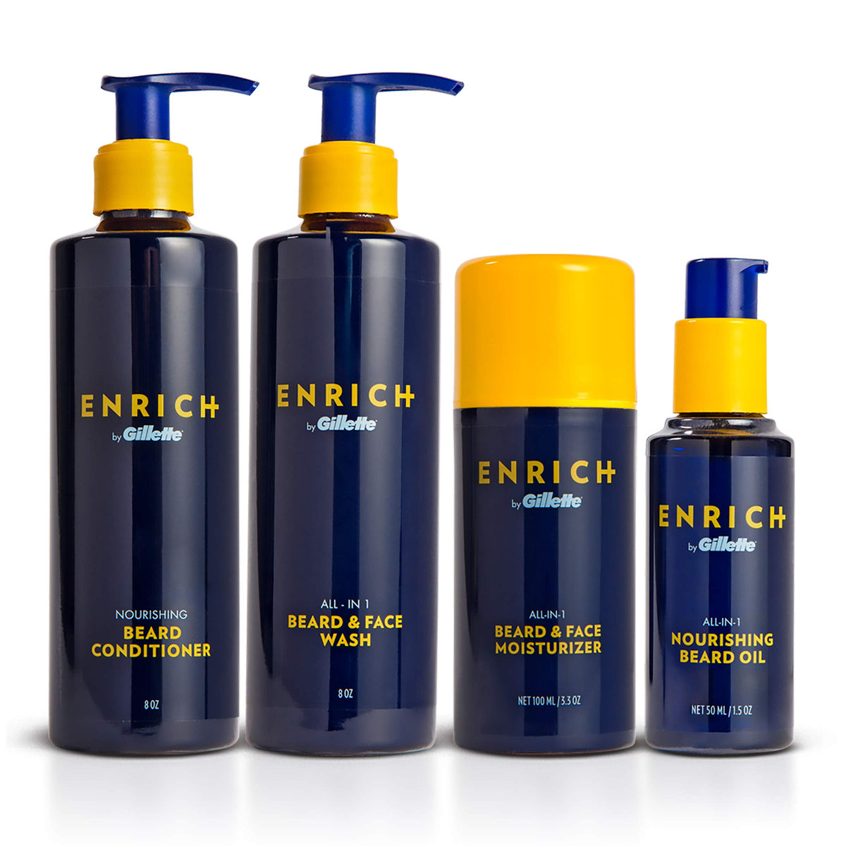 Gillette Enrich Beard & Face Care Starter Kit For Men - 1 Count, Beige