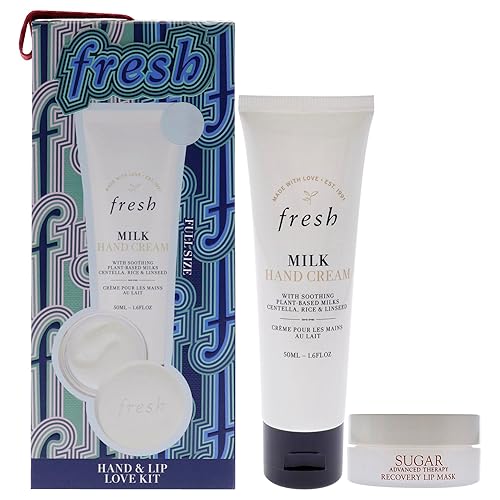 Fresh Hand and Lip Love Kit - 2 Pc Milk Intensive Hand Cream & Sugar Recovery Lip Mask