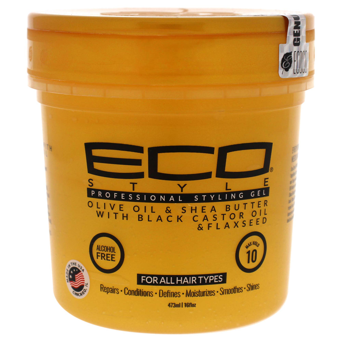 Ecoco Eco Style Gel With Olive Oil & Shea Butter - 16 Oz For Superior Hold & Hair Growth