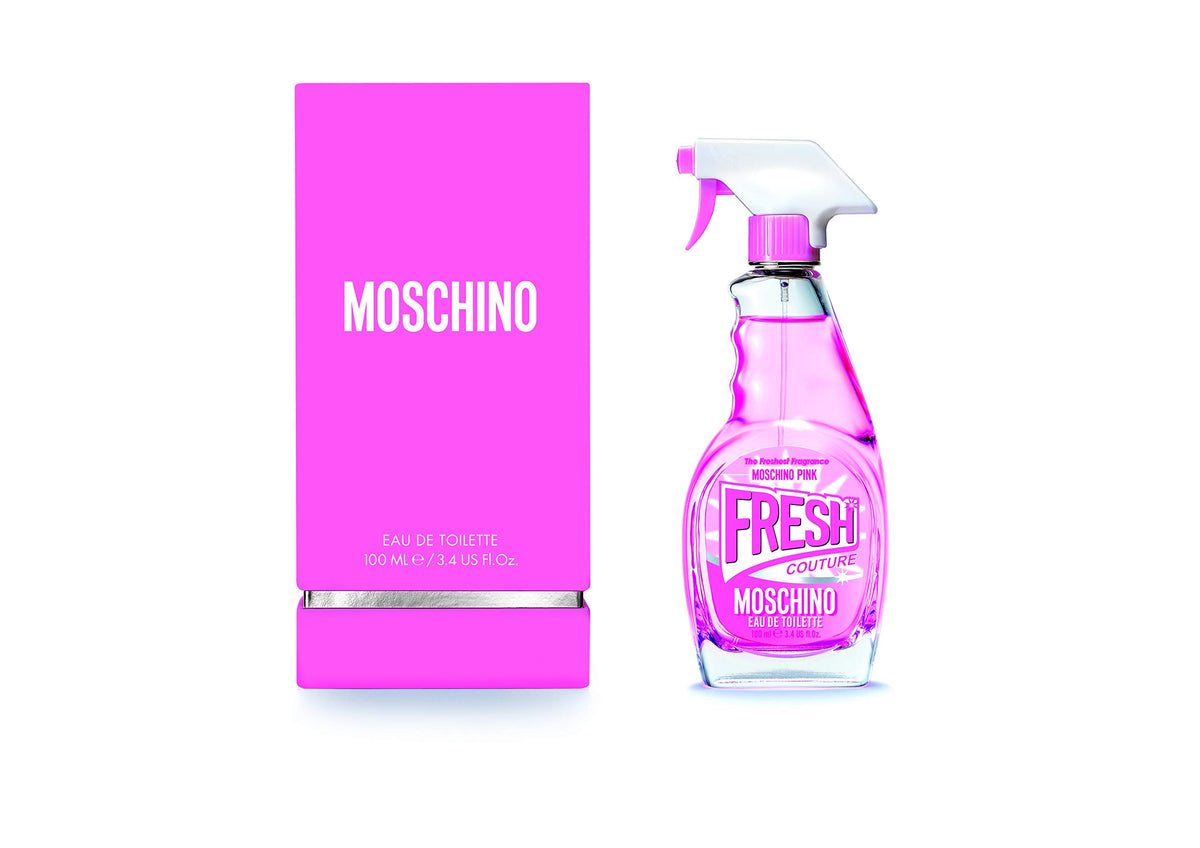 MOSCHINO Pink Fresh Couture Eau de Toilette Spray for Women, 3.4 oz - Floral Fruity Fragrance, Multi-color Packaging