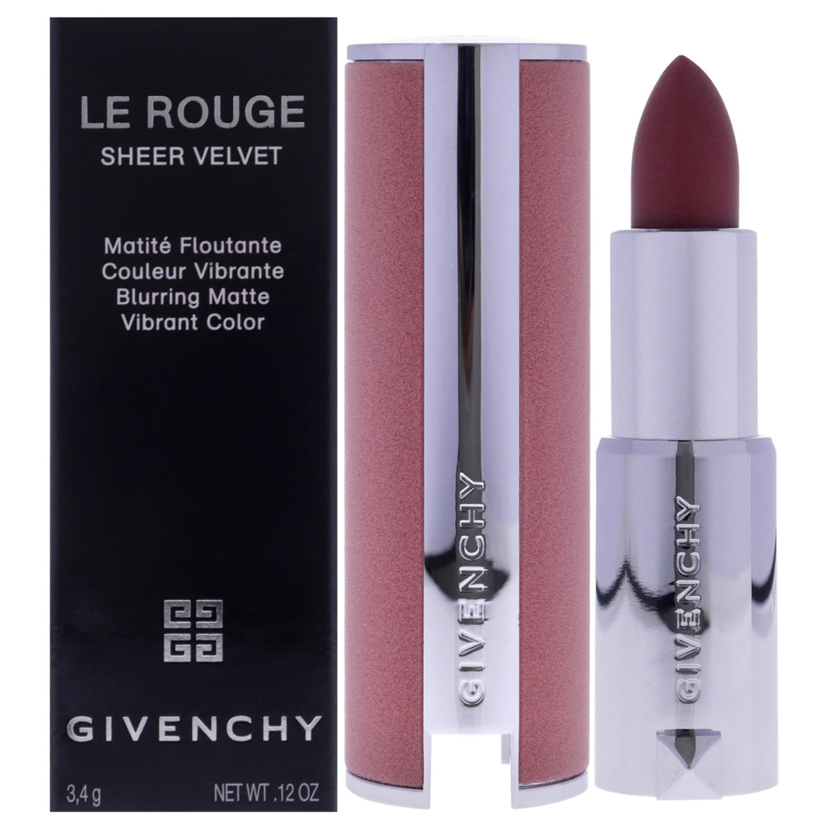 Givenchy Le Rouge Sheer Velvet Matte Lipstick N27 Rouge Infuse - 0.11 Oz Cranberry