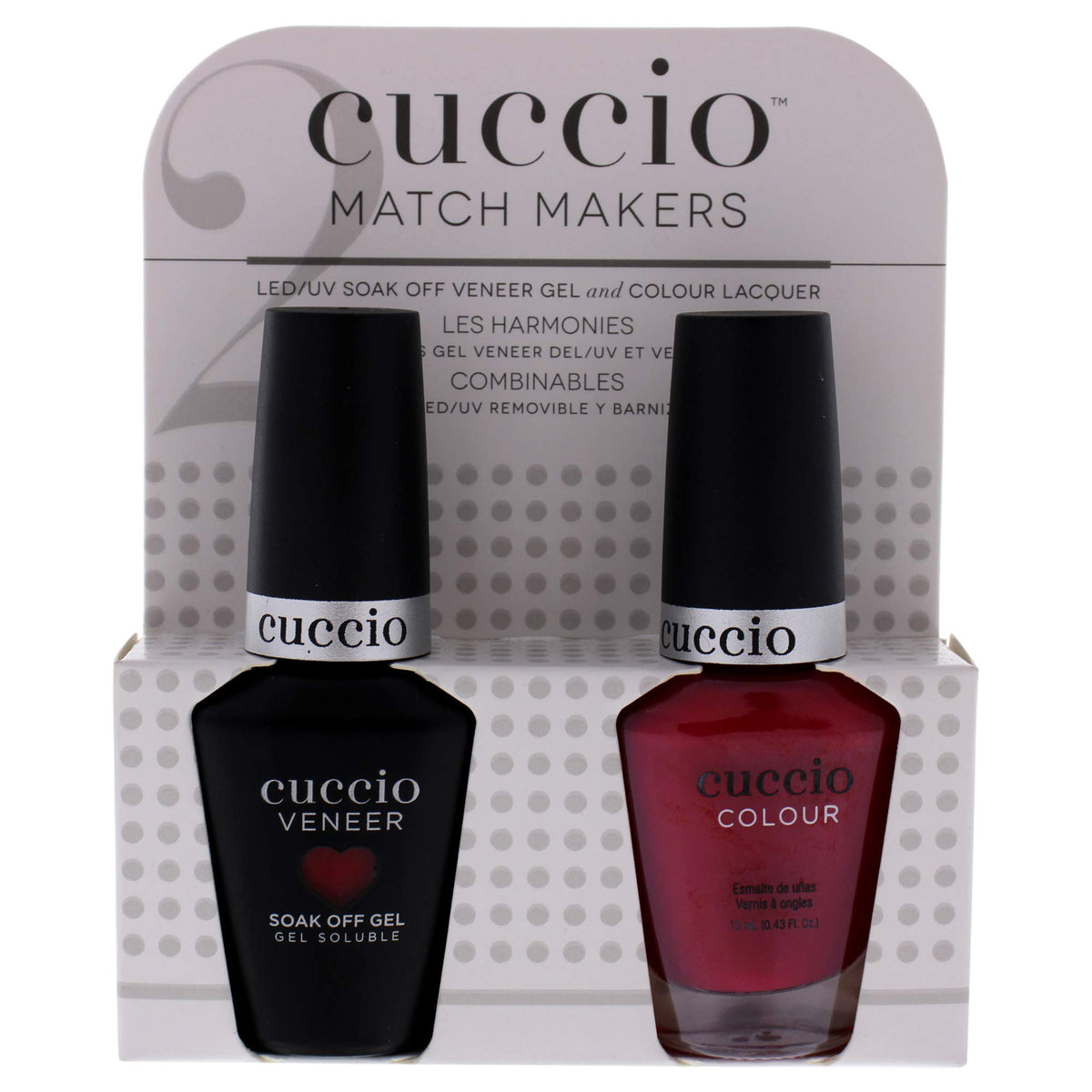 Cuccio Matchmaker Nail Lacquer & Gel Polish, High Resolutions Red, Long Lasting, 0.43 oz