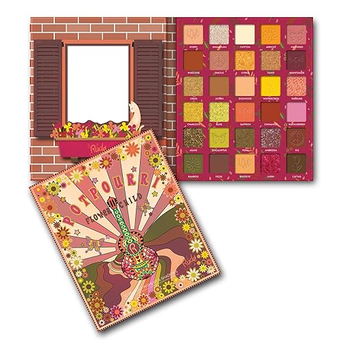 Rude Cosmetics Flower Child Pressed Pigment & Shadows, Cranberry - 1 oz Eye Shadow